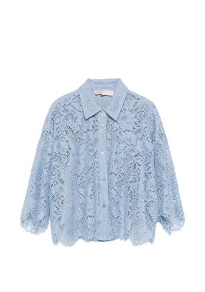 Michael Kors lace-overlay shirt - Blue