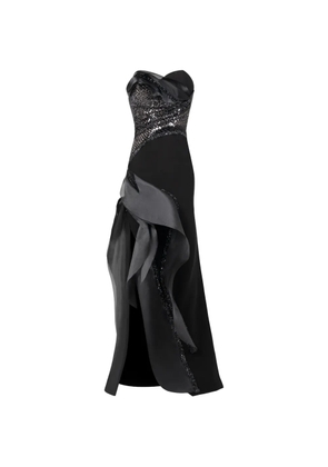 Gaby Charbachy sequin-embellished strapless gown - Black