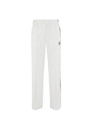 Casablanca logo side stripe track pants - White