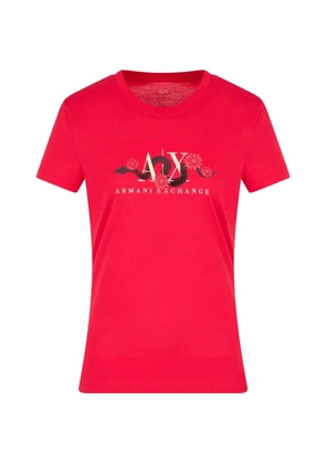 Armani Exchange logo-print crew-neck T-shirt - Red