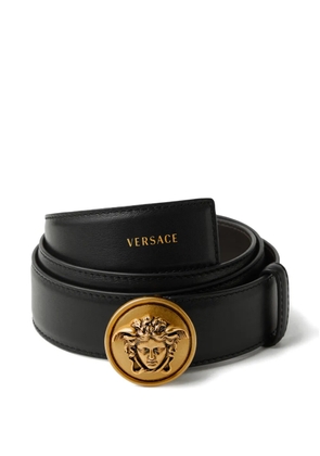Versace leather belt 3.5 cm - Black