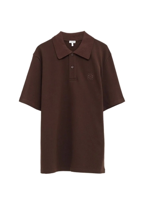 LOEWE embroidered polo shirt - Brown