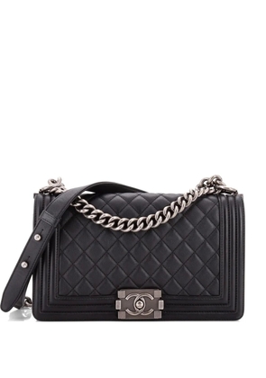 CHANEL Pre-Owned Boy Flap Bag Quilted Lambskin Old Medium shoulder bag - Black