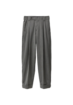 Versace striped pleated trousers - Black