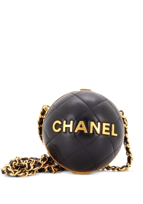 CHANEL Pre-Owned 22 Sphere Minaudiere Quilted Lambskin crossbody bag - Black