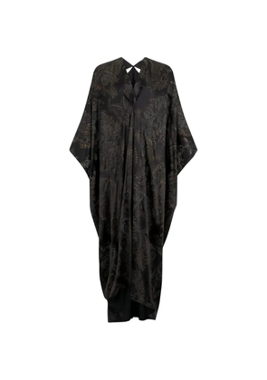 Roberto Cavalli floral kaftan dress - Black
