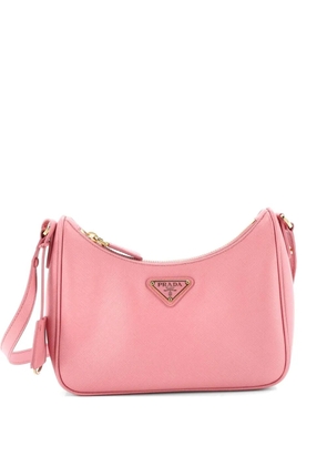 Prada Pre-Owned Re-Edition Hobo Saffiano Leather Mini shoulder bag - Pink
