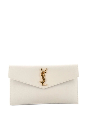 Saint Laurent Pre-Owned Uptown Pouch Leather clutch bag - Grey