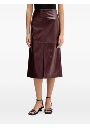 HUGO Rantasa panelled midi skirt - Red