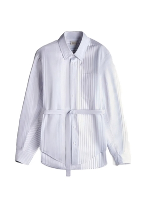 Tod's striped belted shirt - Blue