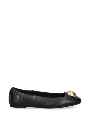 LIU JO medallion-detail ballet flats - Black
