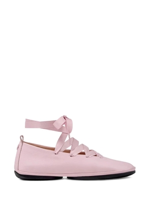 Camper Right Nina lace-up ballet flats - Pink