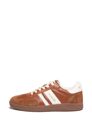 Pantofola D'oro stripe leather sneakers - Brown