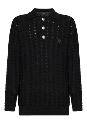 John Richmond knitted polo shirt - Black