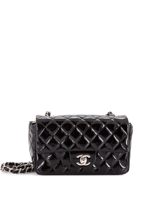 CHANEL Pre-Owned Classic Single Flap Bag Quilted Patent Mini crossbody bag - Black
