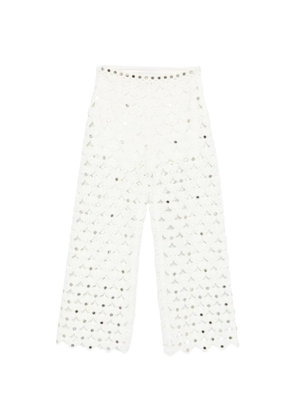 Maje scalloped trousers - White