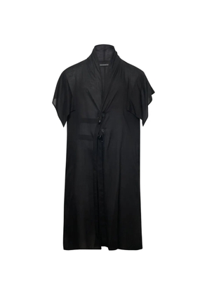 Yohji Yamamoto button short-sleeve vest - Black