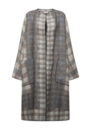 Pierre-Louis Mascia plaid-pattern coat - Grey
