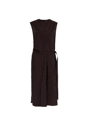 Studio Nicholson Verve tie belt midi dress - Brown