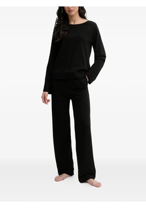 HUGO logo-detail pajama set - Black