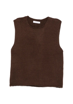 Liska round-neck vest - Brown