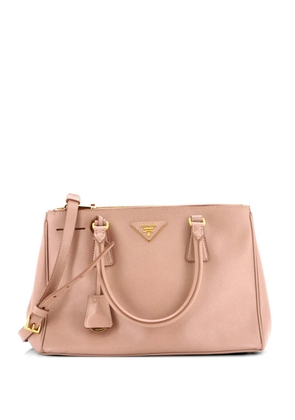 Prada Pre-Owned Double Zip Lux Saffiano Leather Medium tote bag - Neutrals