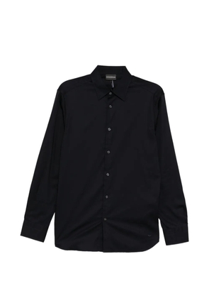Emporio Armani logo-embroidered shirt - Blue