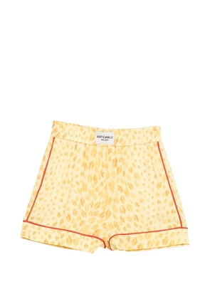 Just Cavalli printed trim shorts - Yellow