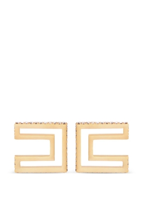 Elisabetta Franchi logo-motif earrings - Gold