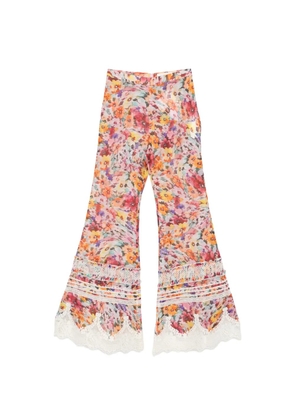 ZIMMERMANN Luna floral lace trousers - Pink