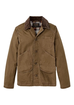 Filson corduroy-collar cotton jacket - Brown