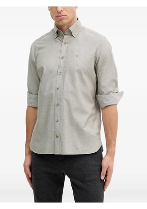Hackett button-fastening logo-embroidery shirt - Grey