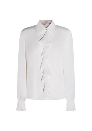 Alberta Ferretti ruffled shirt - Neutrals