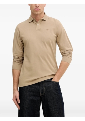 Hackett long-sleeve polo shirt - Neutrals