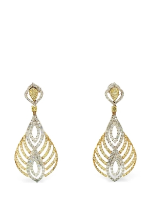 HYT Jewelry diamond drop earrings - Yellow