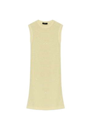 Fabiana Filippi embellished sleeveless mini dress - Yellow