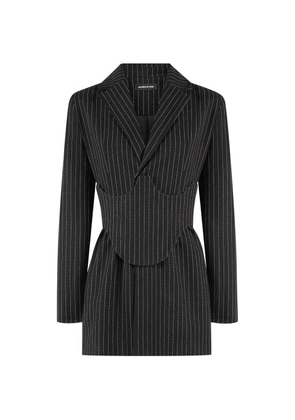 Manière De Voir corset-embellished dress - Black