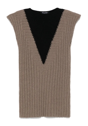 Kiko Kostadinov Dakota vest - Brown