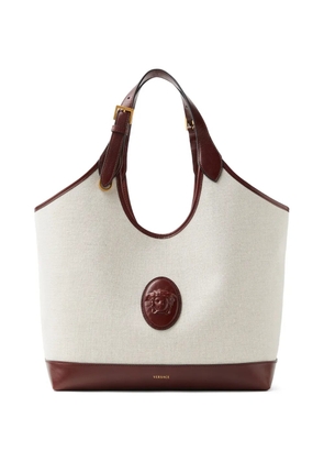 Versace Rivière large canvas tote - Neutrals