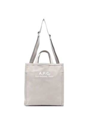 A.P.C. logo-print tote bag - Grey