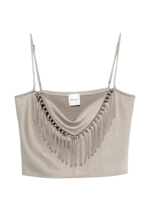 Nanushka fringe-detail sleeveless top - Grey