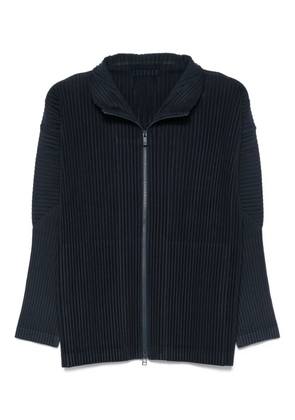 Homme Plissé Issey Miyake pleated zip-front shirt jacket - Blue