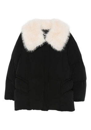 Patrizia Pepe fur-collar padded jacket - Black