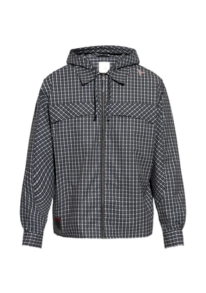 ROA Aair Flowave hooded checked jacket - Black