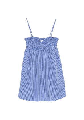 Faithfull the Brand Presa shirred mini dress - Blue