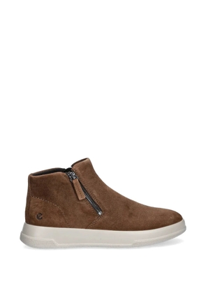 ECCO zip suede boots - Brown