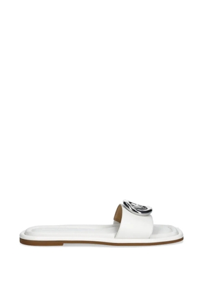 Michael Michael Kors Milan logo-plaque flat sandals - White