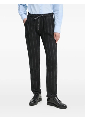 La Petite Française Poli pinstripe drawstring trousers - Grey
