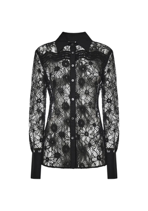 PINKO flower-lace shirt - Black