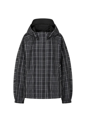TOMBOY check hooded jacket - Black